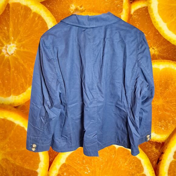 L.L. Bean Women's Navy Everyday Capsule 3-Button Lined Blazer Jacket Size 18W - Picture 4 of 6